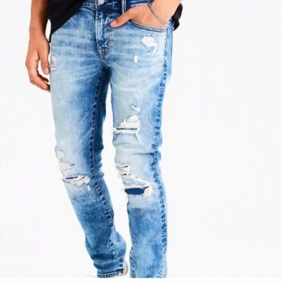 American Eagle Outfitters Other - Men! American Eagle Distressed Jeans Next Level Airflex Slim Straight size 38